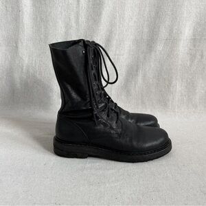 Ann Demeulemeester Black Combat Boots